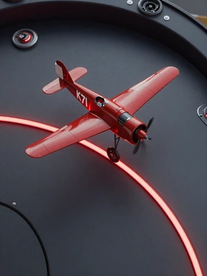 Aviator Crash Game mit rotem Flugzeug Vorschaubild